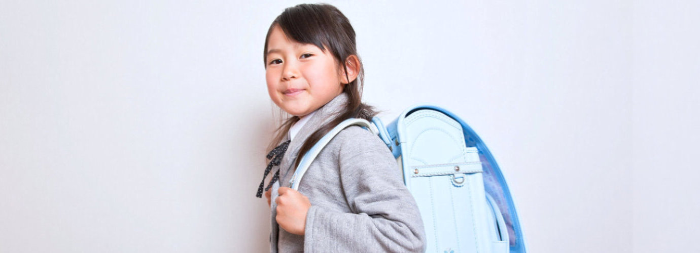 little girl going to school